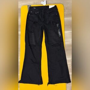 American Eagle Outfitters Baggy Black Flare Jeans